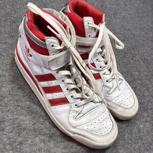 adidas Forum 84 High Shoes Men 9.5 Red And White Classic Basketball Streetwear